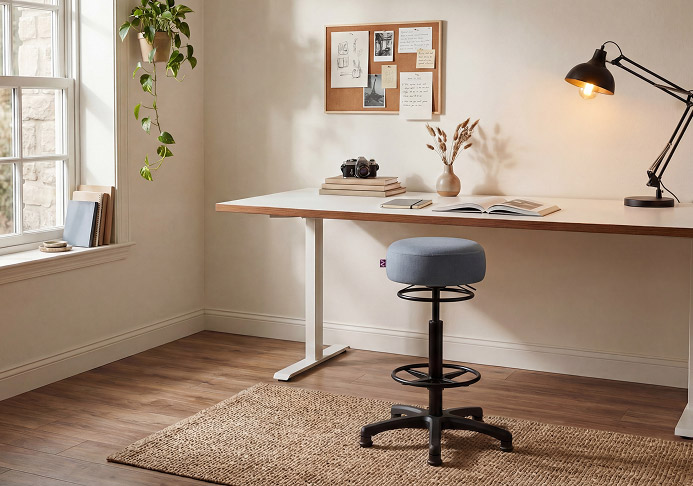 Two Swivvy Office standing chairs side by side
